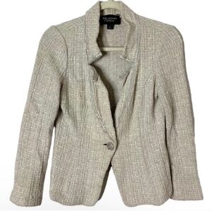 St. John Women's Beige Textured Blazer Size S